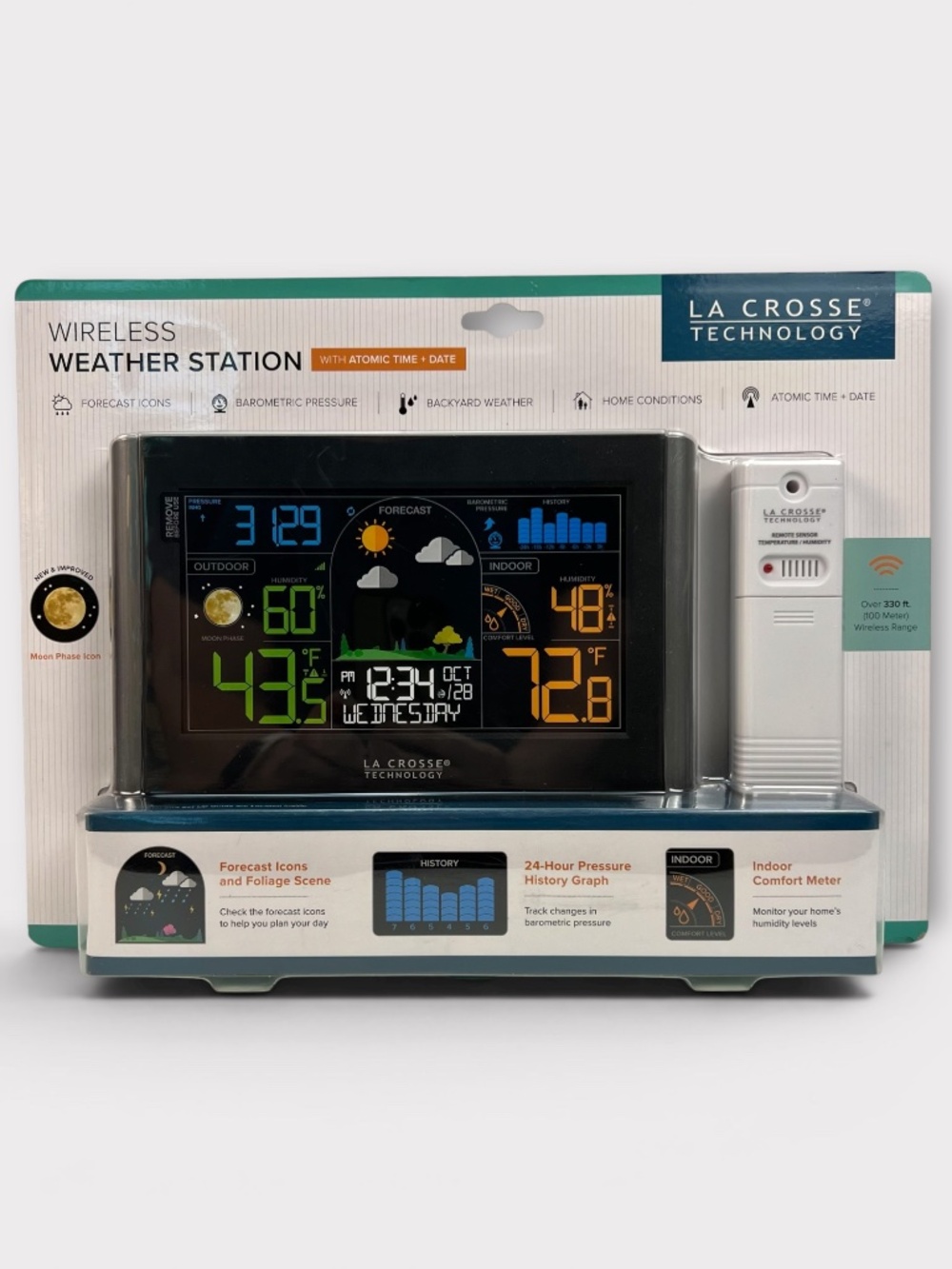 La Crosse Technology Wireless Weather Station Indoor Outdoor Thermometer S77925